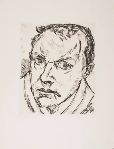 Large Self-Portrait av Max Beckmann