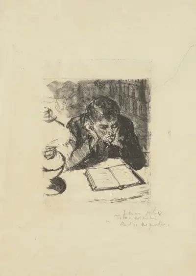 Czytający mężczyzna II (Autoportret), Max Beckmann