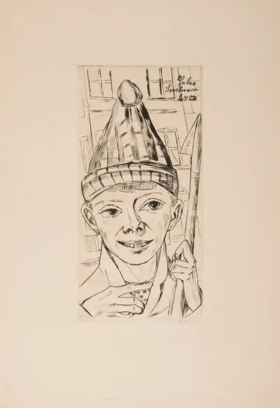 Peter in a Pointed Cap av Max Beckmann