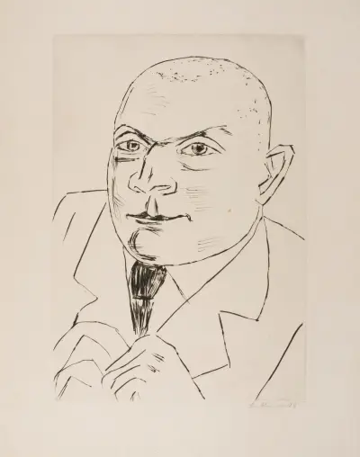 Portrait of Baron Simolin II (Large Version) av Max Beckmann