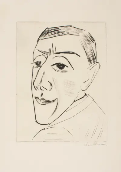 Portrait of the actor N. M. Zeretelli, 1924 av Max Beckmann