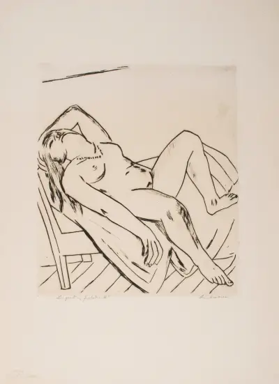 Reclining Figure av Max Beckmann