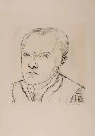 Self-Portrait 1918, plate 1 from the portfolio ‘Faces’ av Max Beckmann