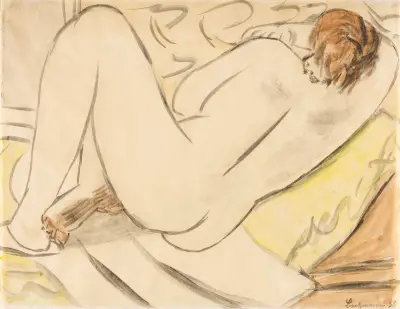 Sleeping Nude av Max Beckmann