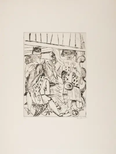 The Curtain Rises av Max Beckmann