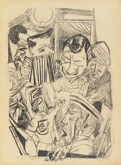 The Patriotic Song av Max Beckmann