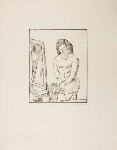 Toilette (Before the Mirror), 1923 – nr 1 av Max Beckmann