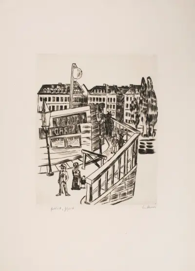 Wooden Bridge, 1922 – nr 2 av Max Beckmann