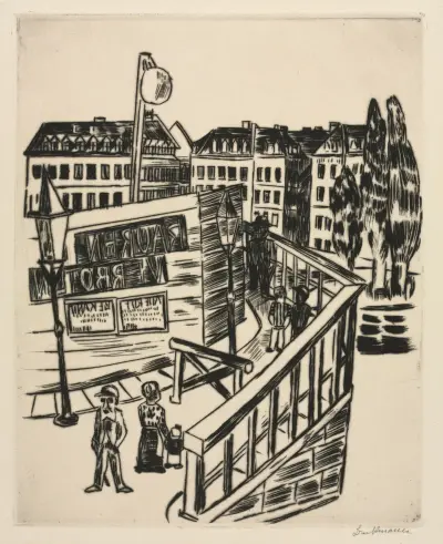 Drewniany most, 1922 – nr 1, Max Beckmann
