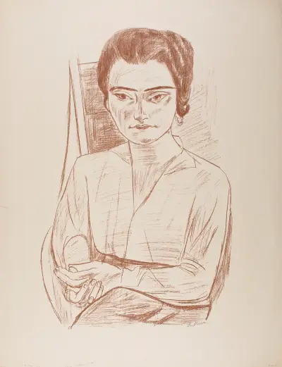 Young Woman (Portrait of Naila, ‘Frau H. M.’) av Max Beckmann