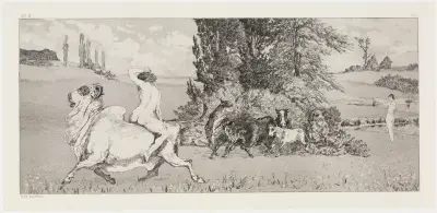 Apollo und Daphne III (Rettungen Ovidischer Opfer, Opus II, Blatt 12) av Max Klinger