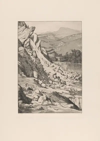 Bergsturz (Landslide) av Max Klinger