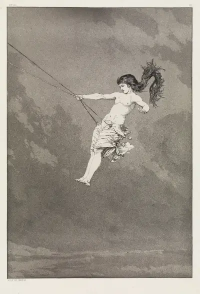 Intermezzo (Erstes Intermezzo) (Rettungen Ovidischer Opfer, Opus II, Blatt 6), 1879 – nr 1 av Max Klinger