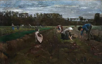 Potato Harvest av Max Liebermann
