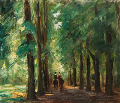 Zwei Reiter in der Allee bei Sakrow av Max Liebermann