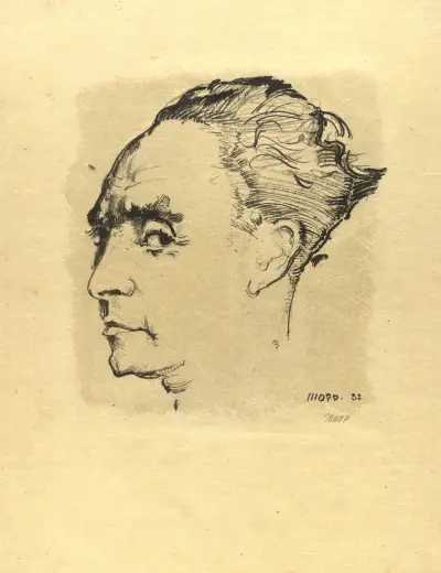 Porträt Ernst Deutsch, Max Oppenheimer