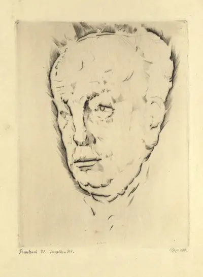 Porträt Richard Strauss, Max Oppenheimer