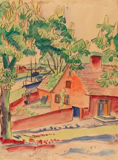 Dom pod kasztanowcami, Hermann Max Pechstein