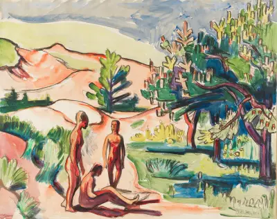 Akty w wydmach, Hermann Max Pechstein