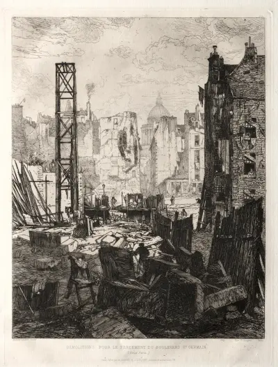 Demolitions pour la Perement du Boulevard St. Germain av Maxime Lalanne