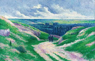 Landschaft bei Moulineux an der Oise von Maximilien Luce