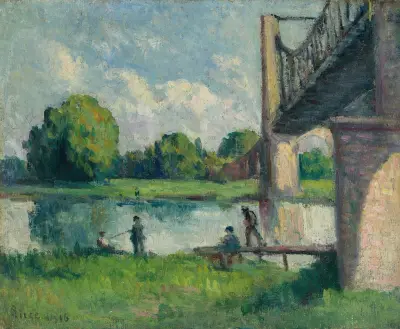 Brücke bei Angers von Maximilien Luce
