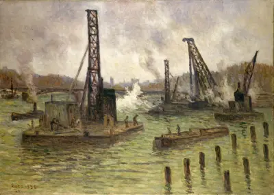 Arbeiten an der Seine, an der Pont des Saints-Pères von Maximilien Luce