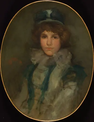 Blue and Coral; The Little Blue Bonnet av James Abbott McNeill Whistler