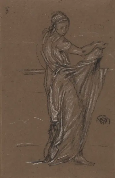 Drapierte weibliche Figur von James Abbott McNeill Whistler