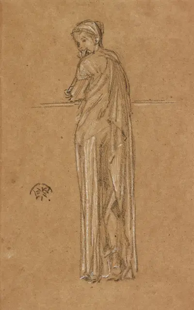 Draped Figure Standing av James Abbott McNeill Whistler