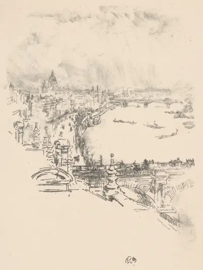 Little London av James Abbott McNeill Whistler