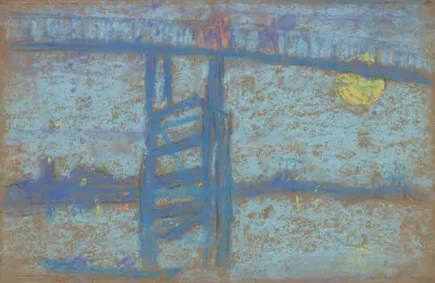 Nocturne; Battersea Bridge av James Abbott McNeill Whistler