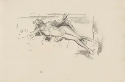 Liegendes Aktmodell von James Abbott McNeill Whistler
