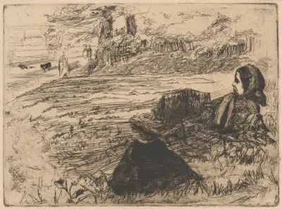 Nursemaid and Child av James Abbott McNeill Whistler