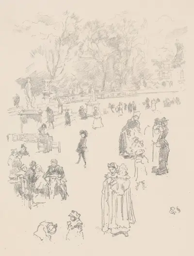 Nursemaids (Les Bonnes du Luxembourg) av James Abbott McNeill Whistler