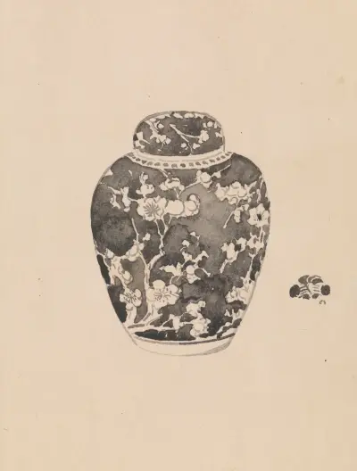Oviform Ginger Jar with Bell-shaped cover, 1878 – nr 2 av James Abbott McNeill Whistler