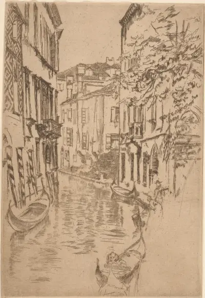 Quiet canal av James Abbott McNeill Whistler