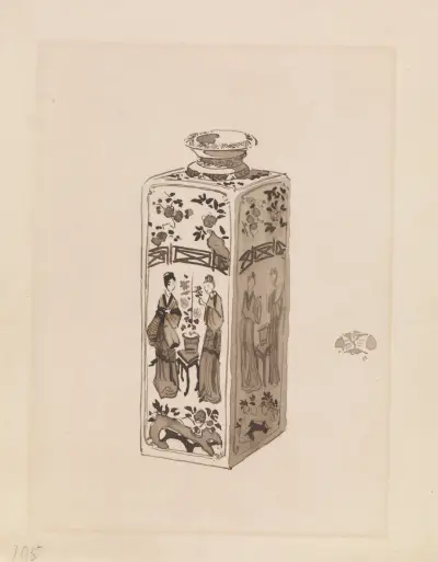 Square Canister with Long Neck av James Abbott McNeill Whistler