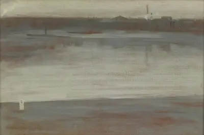 Symphony in Grey; Early Morning, Thames av James Abbott McNeill Whistler