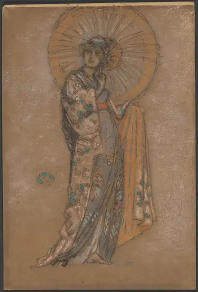 The Japanese Dress av James Abbott McNeill Whistler