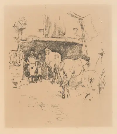 The smith’s yard av James Abbott McNeill Whistler