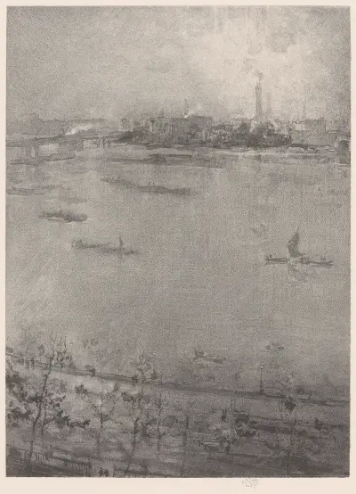 The Thames av James Abbott McNeill Whistler