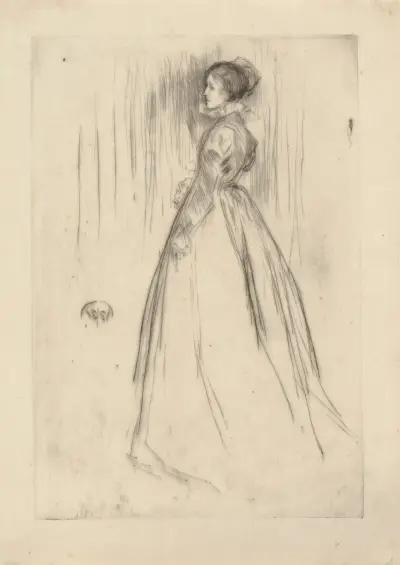Das sammetrote Kleid (Mrs. Leyland) von James Abbott McNeill Whistler