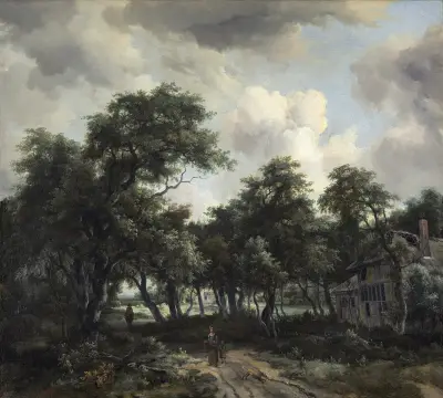 Hut among Trees, Meindert Hobbema