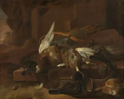 Die Jagdbeute eines Jägers von Melchior d'Hondecoeter