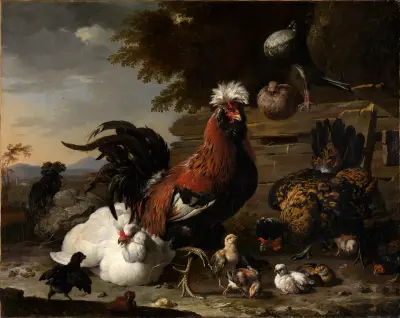 Der Friede im Hühnerhof von Melchior d'Hondecoeter