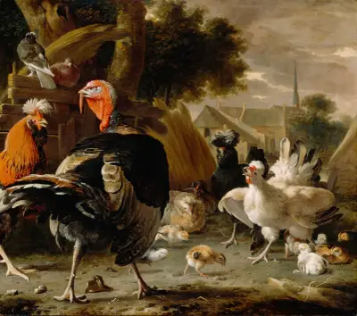 Geflügelhof, 1668 von Melchior d'Hondecoeter