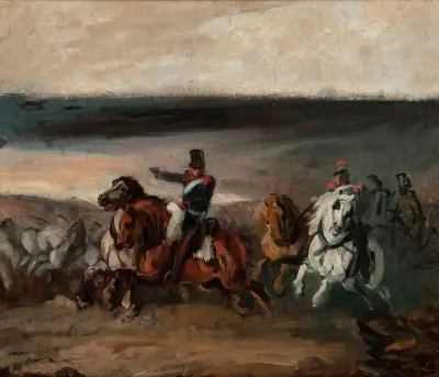 Angriff der französischen Artillerie von Piotr Michałowski
