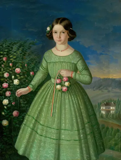 Portrait of Klementína Matyašová-Szakmaryová von Peter Michal Bohúň