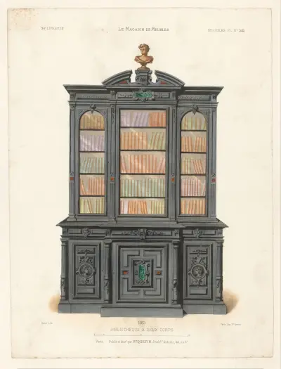 Bibliothèque a deux corps av Victor Léon Michel Quétin